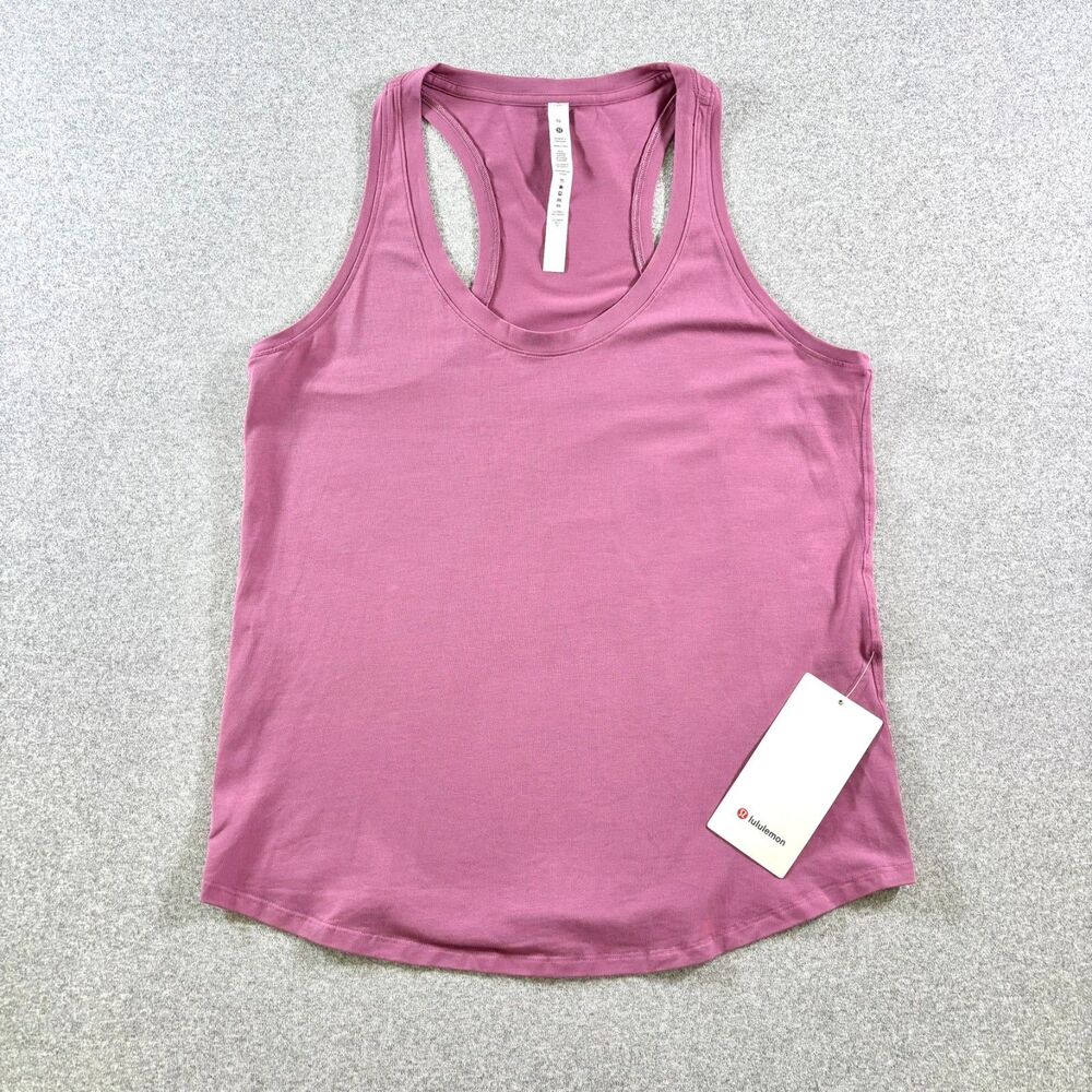 NWT Lululemon Love Tank Top Size 10 Pink Pima Cotton Racerback - Picture 3 of 8